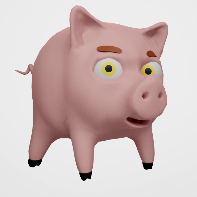 piglet wilson low-poly