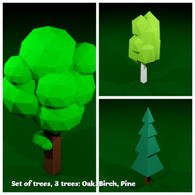 trees 3d set