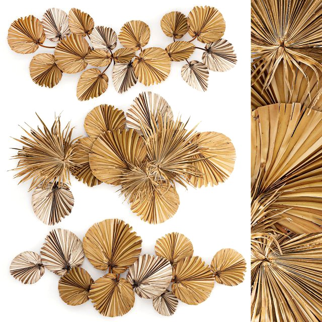 wall panel made of dry palm leaves 222
