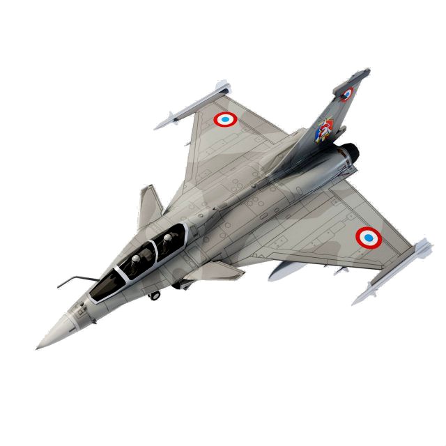 Dassault rafale lowpoly jet fighter