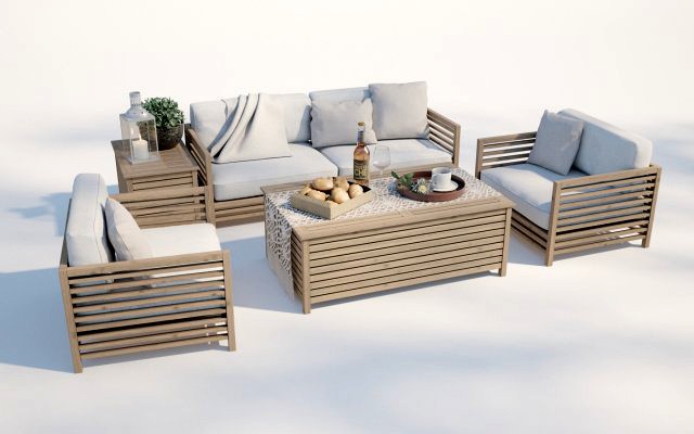wooden sofa
