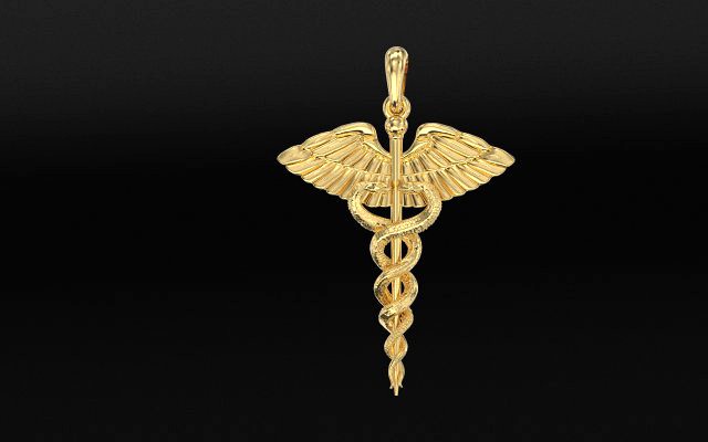 new caduceus pendant