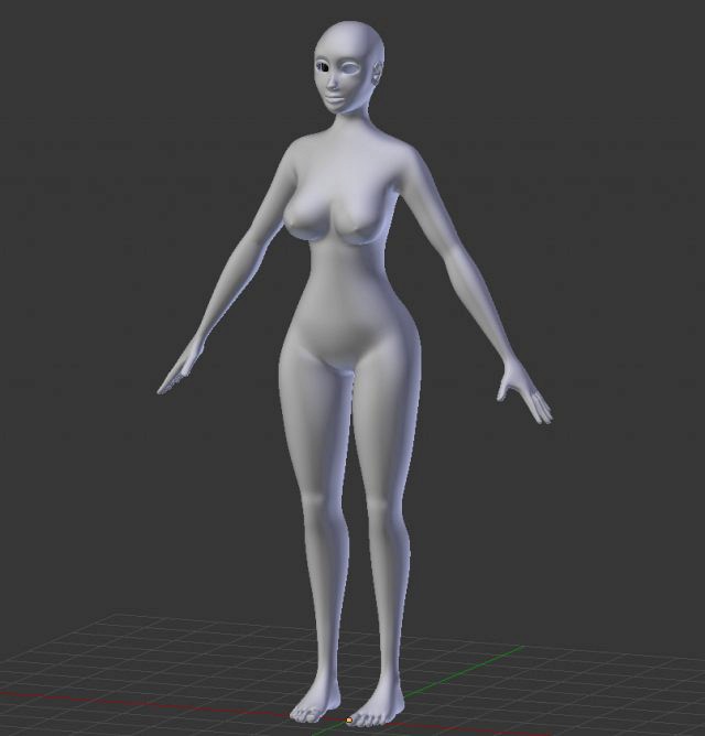 free lowpolygon human base mesh