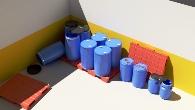 Industrial plastic barrels