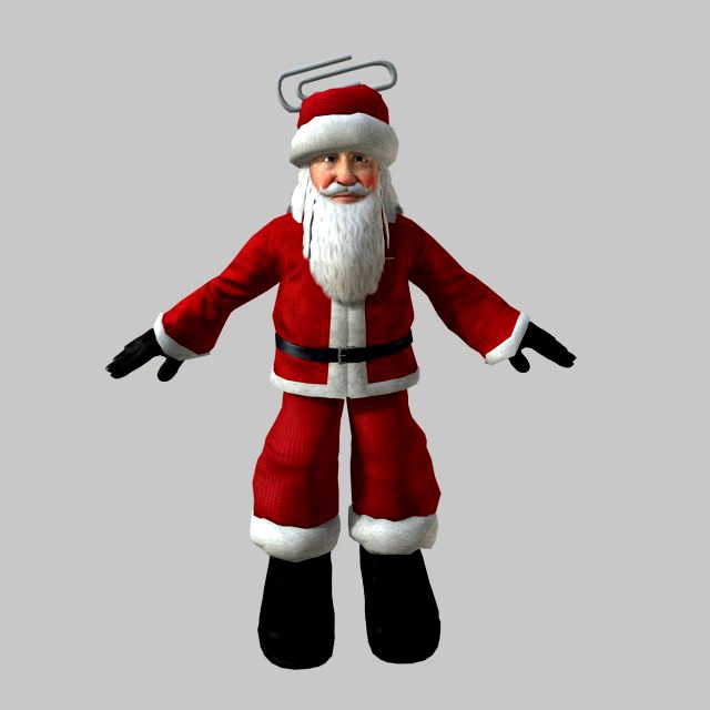 3d santa claus doll 004 model