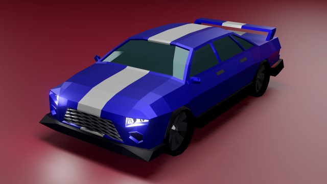 low-poly car