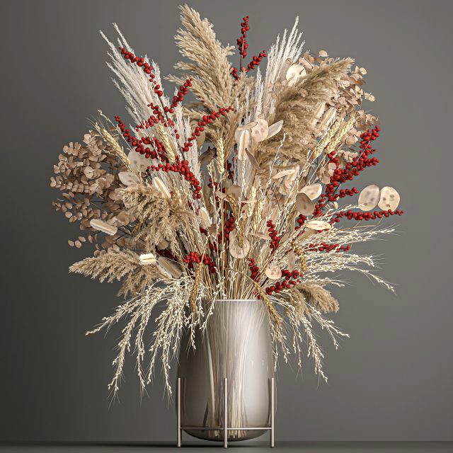 decorative bouquet of dried flowers 204