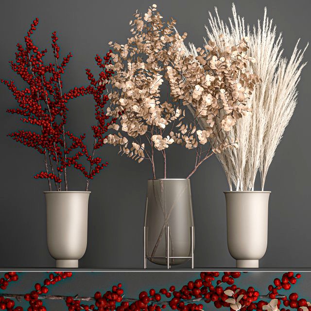 decorative bouquet of dried flowers 202