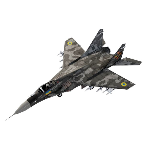 Mig-29 fulcrum jet fighter lowpoly
