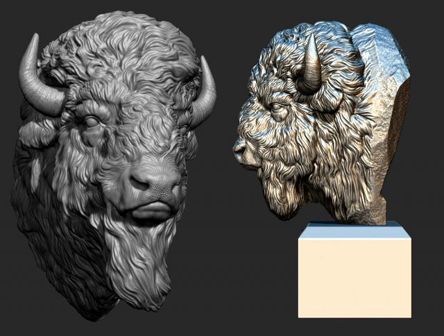 bison bust