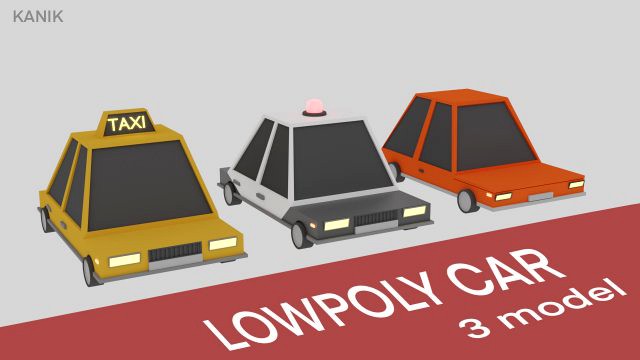 3 modelcar low-poly game ready low-poly