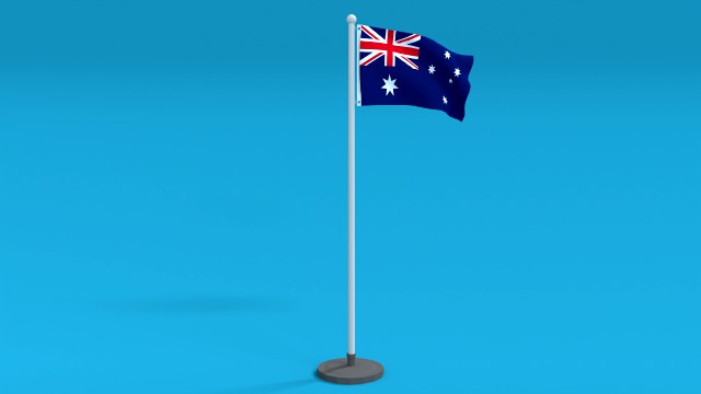 low poly seamless animated australia flag