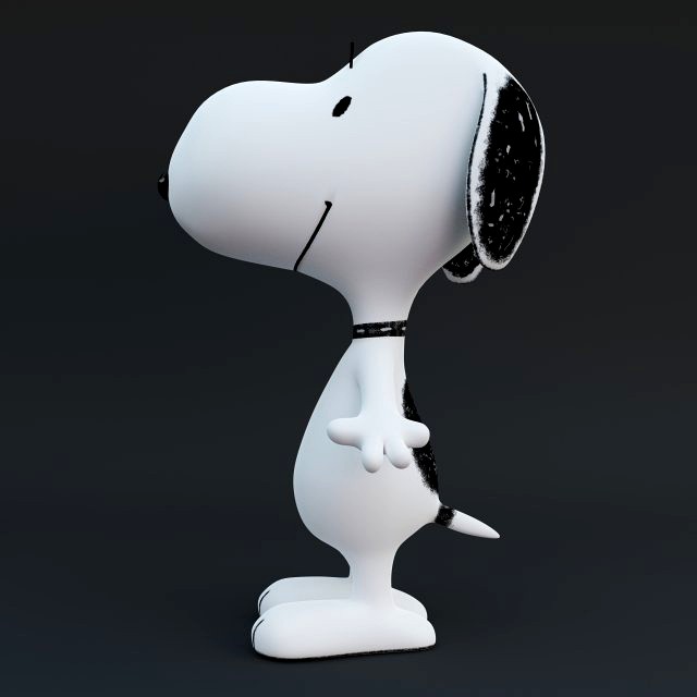 snoopy classic rigged low-poly