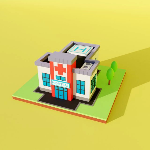 hospital lowpoly