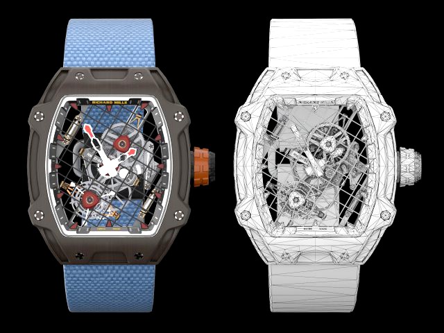 richard mille nadal rm 27-04 lowpoly