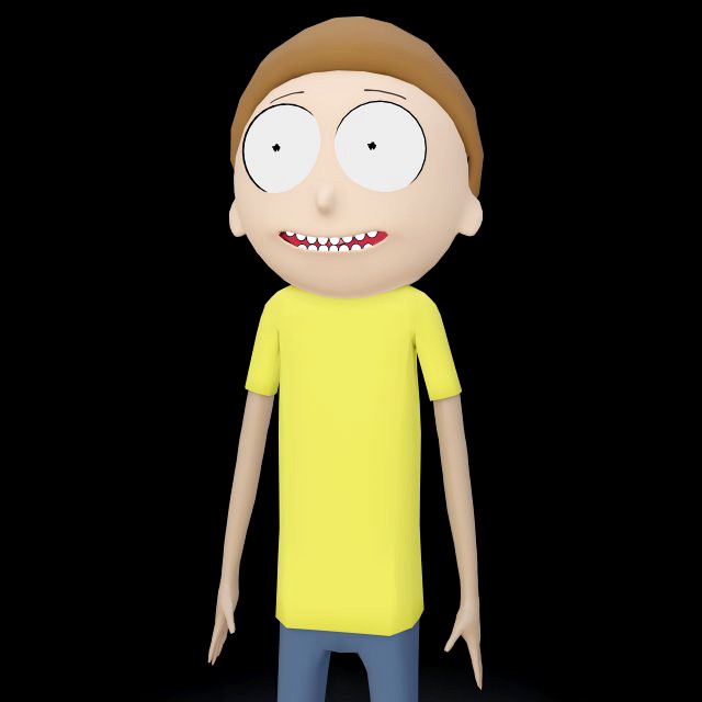 morty rigged low poly pbr