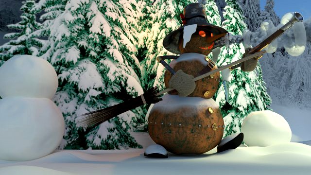 3d snowman