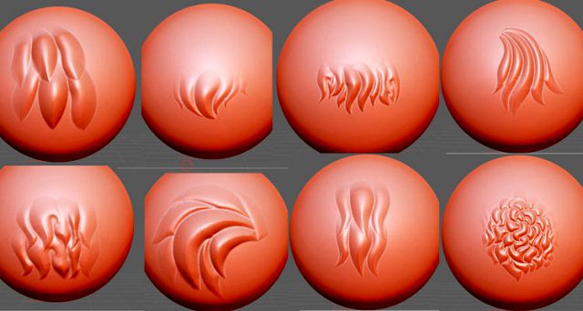 eight animal hair zbrush brushes downloads including bmp format alpha and zbp brush tools for ne