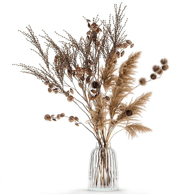 bouquet of dried flowers in a vase 185