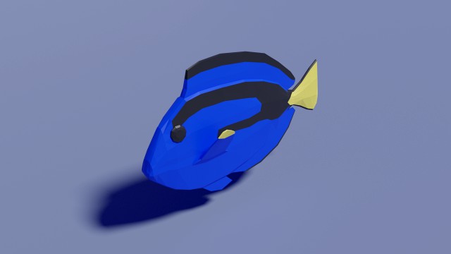 low-poly surgeonfish