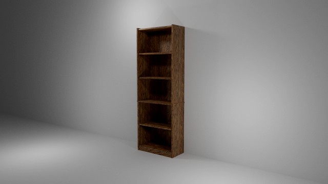 tall oak bookshelf