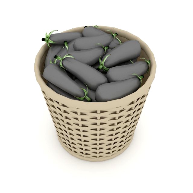 basket eggplant market sale