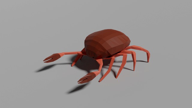 low-poly crab