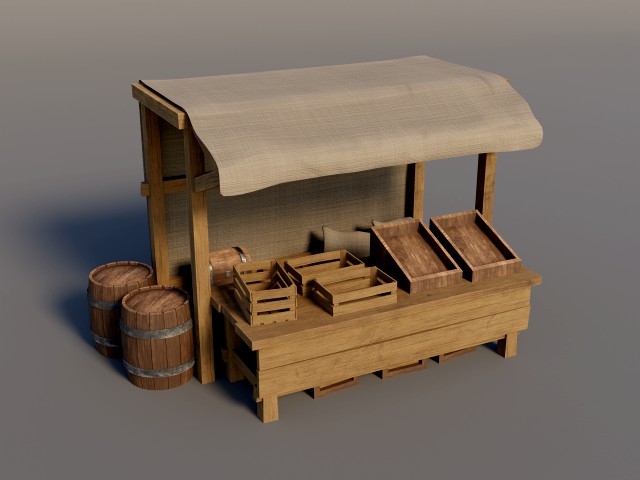 medieval market set