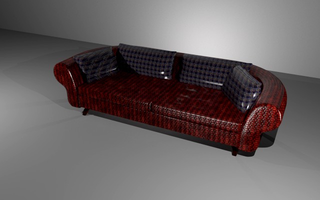 leather sofa in red