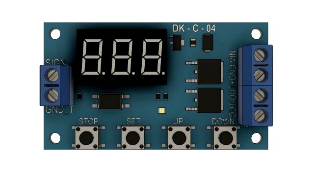 the dkc04 electronic board of the dcc432 delay controller relay