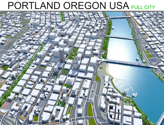portland city oregon usa 95km