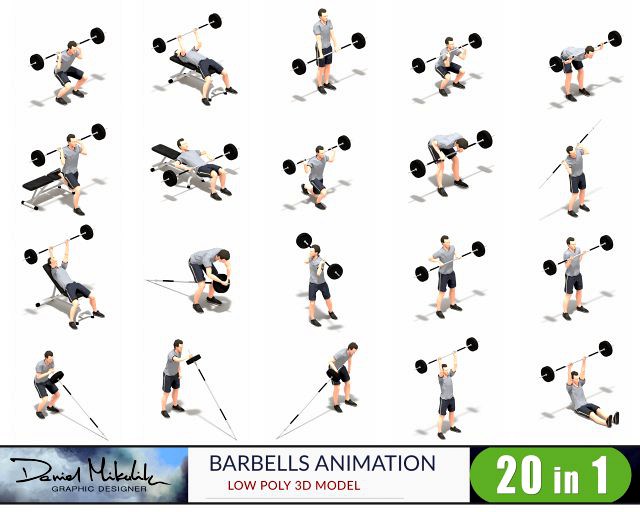 barbells worksout animation bundle