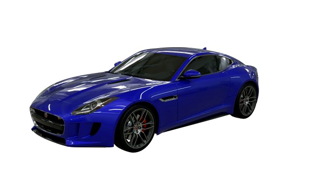 jaguar type f realistic pbr model