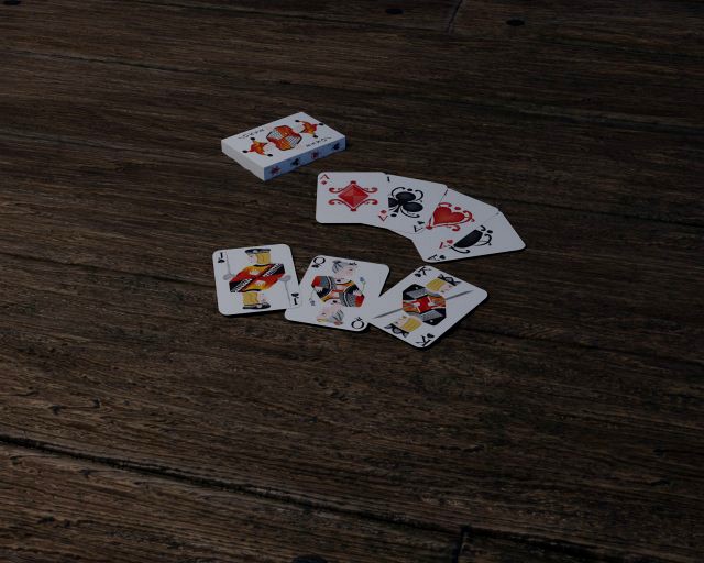 playing cards poke low-poly