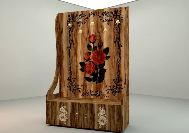 coat hanger-coat stand with floral pattern