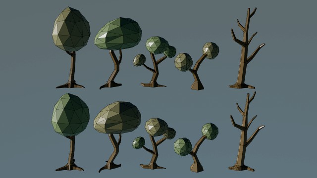 tree lowpoly 3d