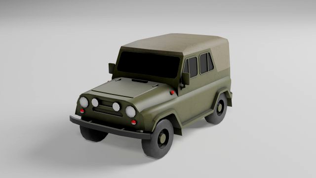 uaz low poly model
