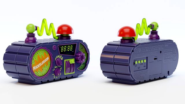 nickelodeon time blaster alarm clock radio