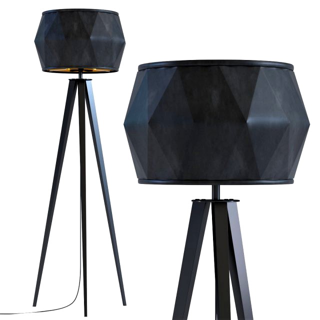 floor lamp stright tripod matt black