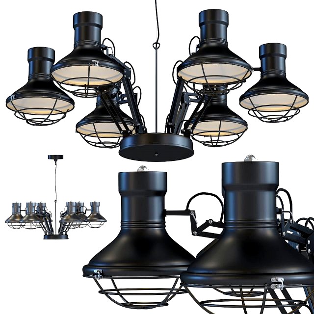 pendant lamp spider multi 6-lite