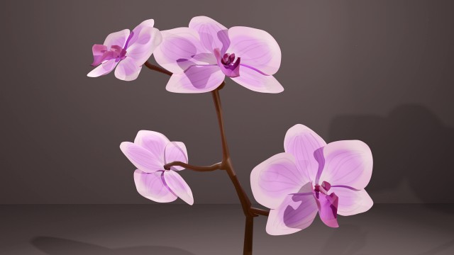 hand painted orchid