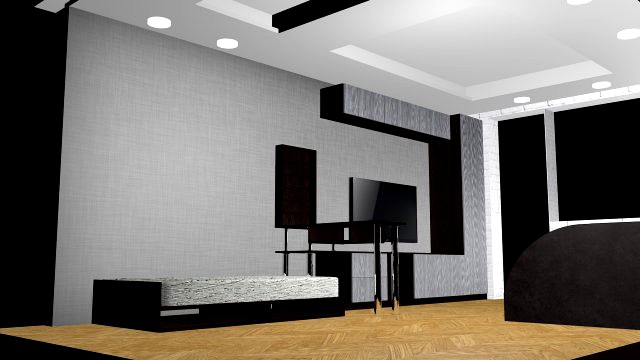 bed sofa wardrobe plasterboard ceiling