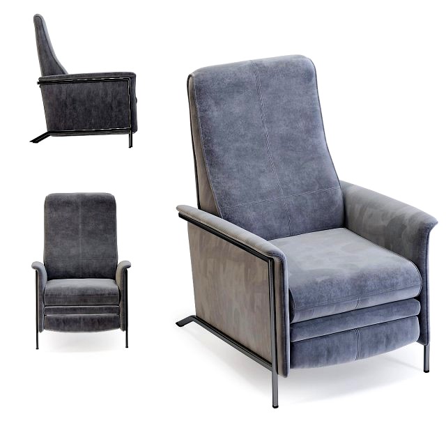 relax chair lazy velvet grey