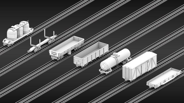 ussr narrow gauge cargo wagons set