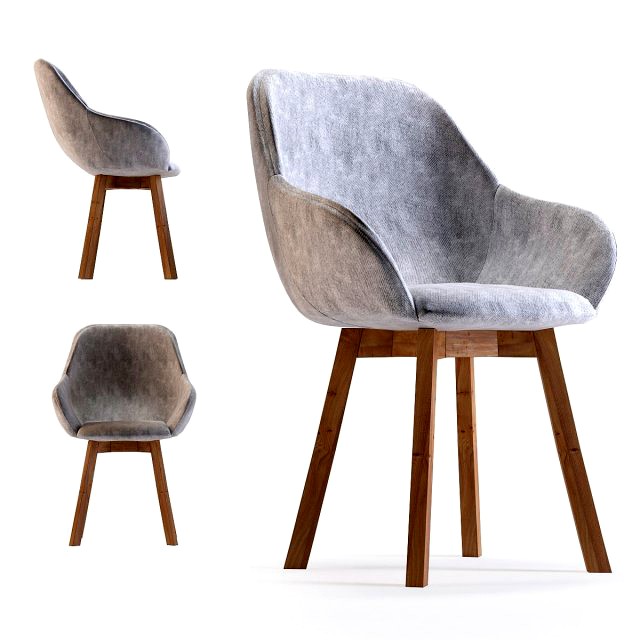 chair with armrest lady grey