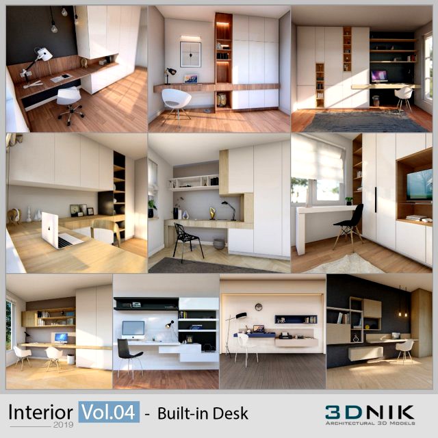 3dnik interior vol 04 - built-in desk