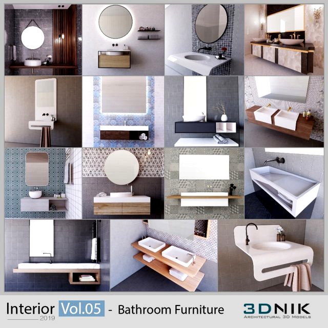 3dnik interior vol 05 - 15 bathroom furnitures