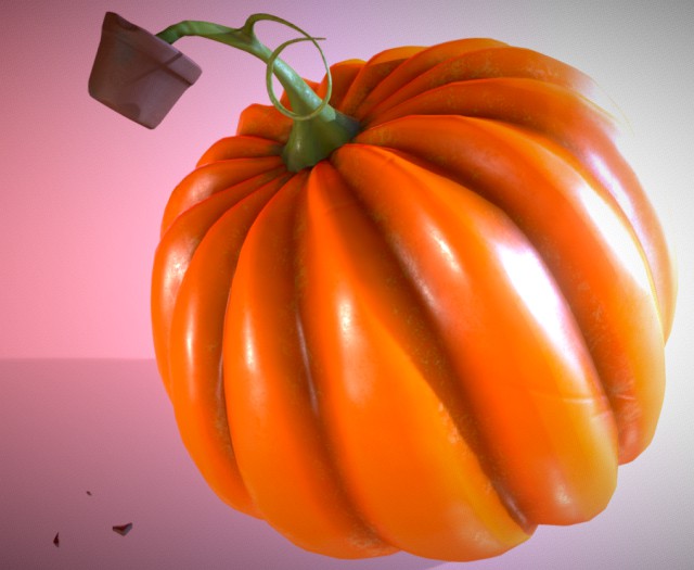 pumpkin broken vase