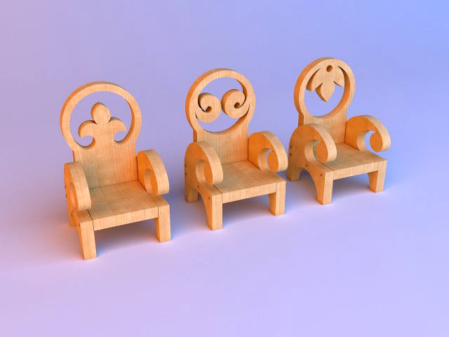 wood pattern chair