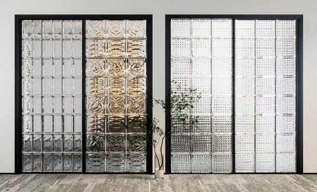 modern glass partition door